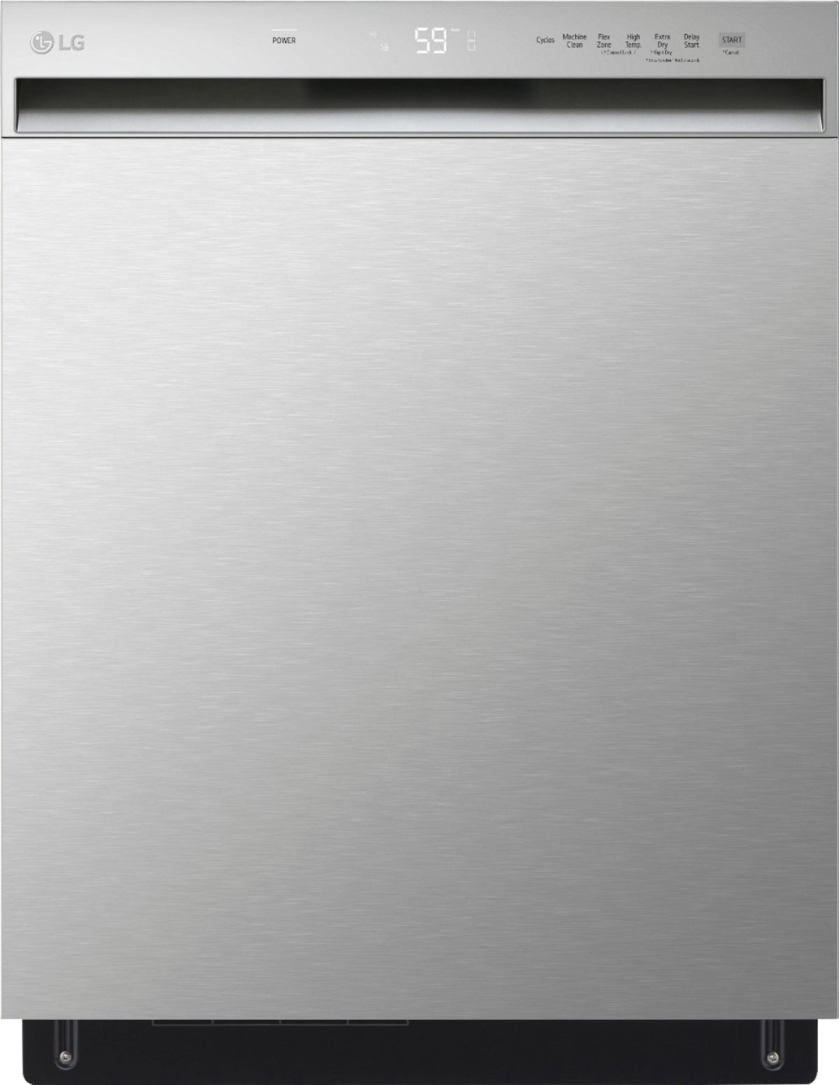 LG - 24-in Front Control Built-In Stainless Steel Tub Dishwasher with QuadWash and 50dBA - Stainless Steel