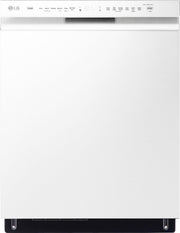 LG - 24-in Front Control Built-In Stainless Steel Tub Dishwasher with 3rd Rack, QuadWash, and 48dBA - White