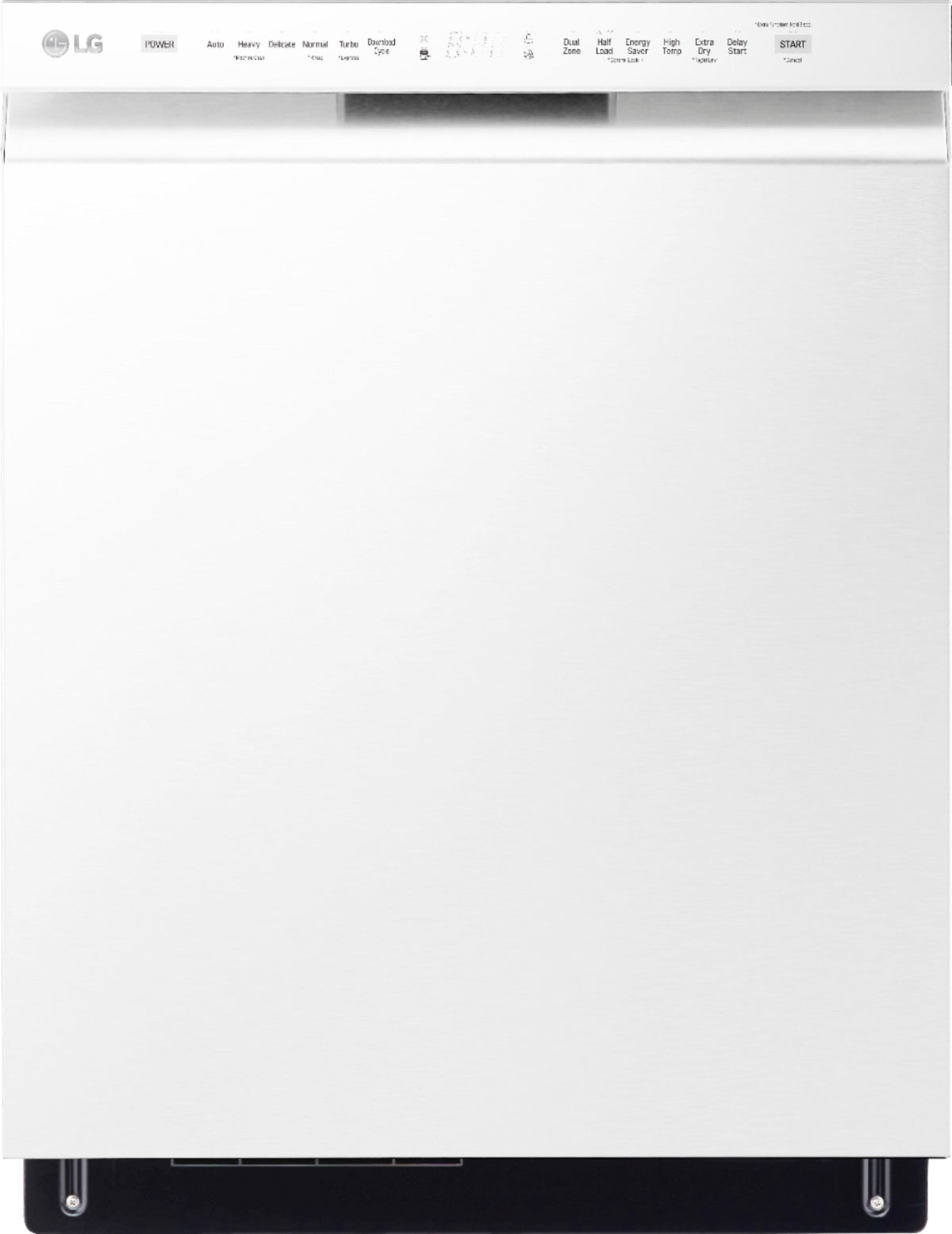 LG - 24-in Front Control Built-In Stainless Steel Tub Dishwasher with 3rd Rack, QuadWash, and 48dBA - White
