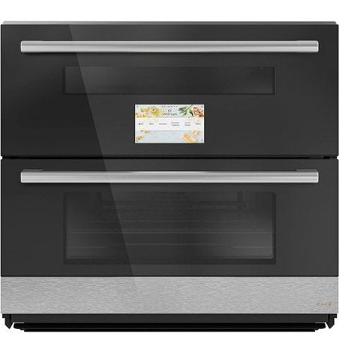 Café - 30" Built-In Double Electric Convection Wall Oven with Built-In Wi-Fi - Platinum Glass