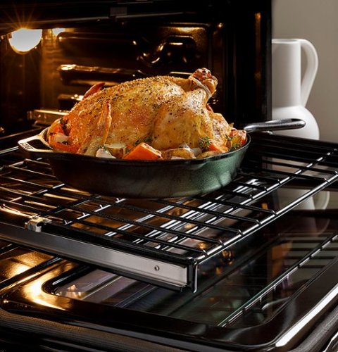 Café - 30" Built-In Double Electric Convection Wall Oven with Built-In Wi-Fi - Platinum Glass