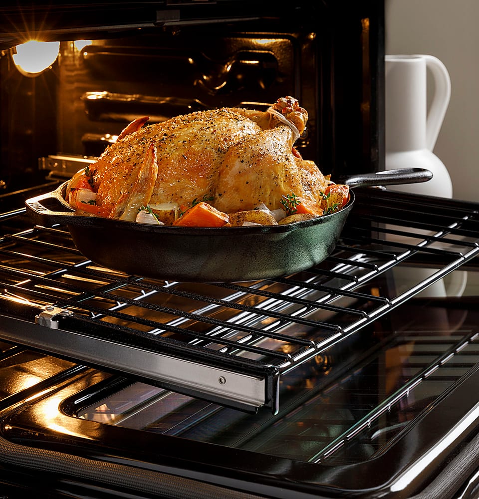 Café - 30" Built-In Double Electric Convection Wall Oven with Built-In Wi-Fi - Platinum Glass