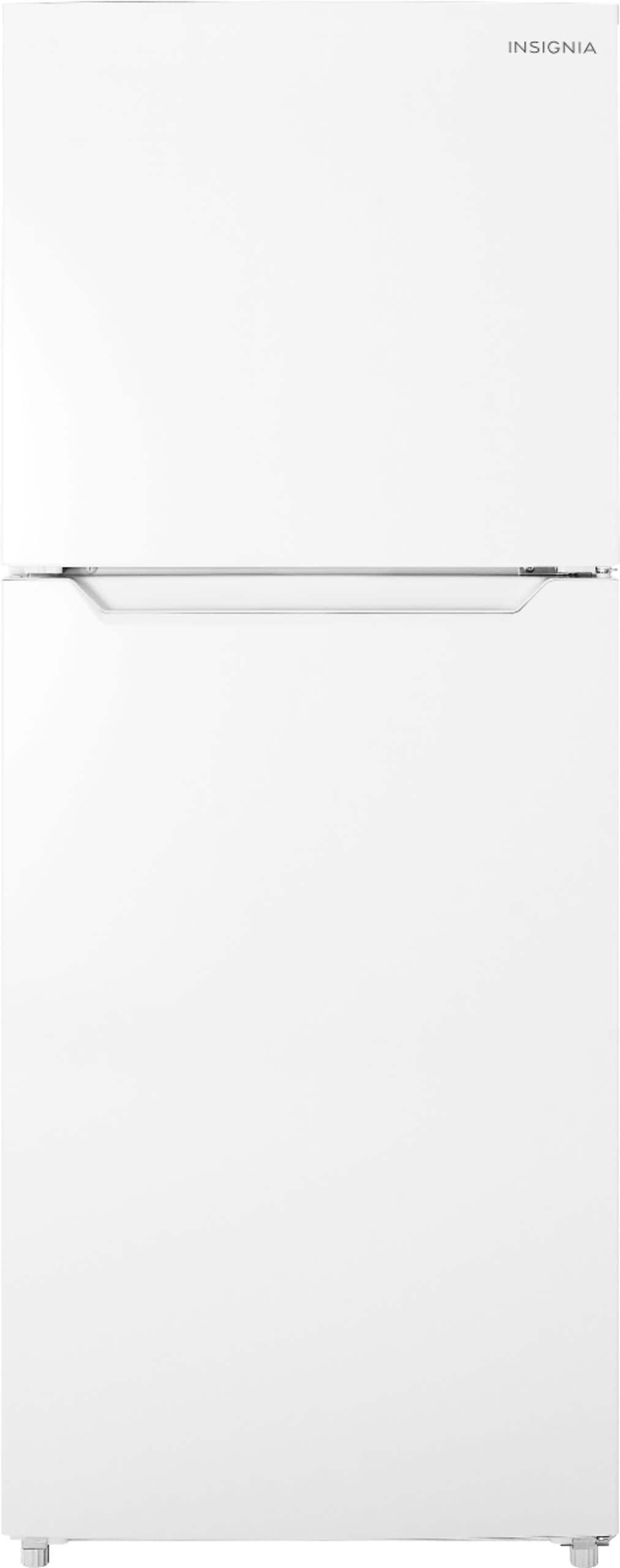 Insignia™ - 24 in. Wide 10 Cu. Ft. Top-Freezer Refrigerator with Reversible Door and ENERGY STAR Certification - White