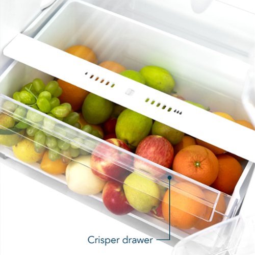 Insignia™ - 24 in. Wide 10 Cu. Ft. Top-Freezer Refrigerator with Reversible Door and ENERGY STAR Certification - White