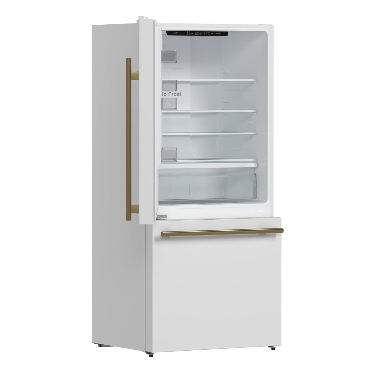 Forno Appliances - Milano Espresso 17.2 Cu. Ft. Bottom Freezer Refrigerator with Built-In Ice Maker - White