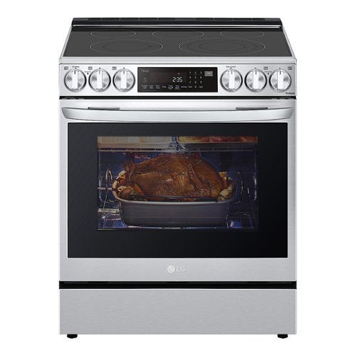 LG - 6.3 Cu. Ft. Smart Slide-In Electric True Convection Range with EasyClean and Air Fry - Stainless Steel