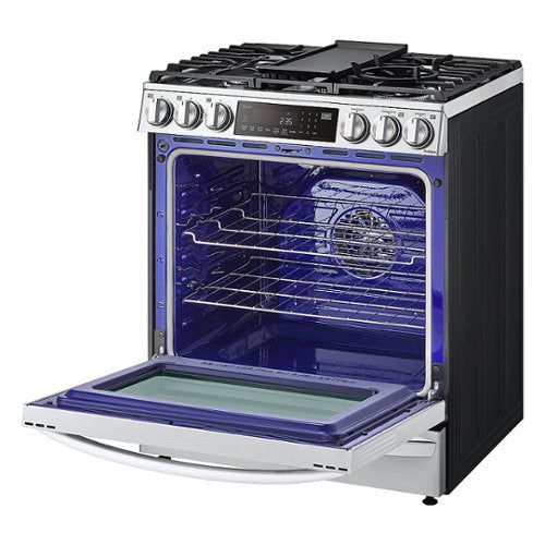 LG - 30-in Wide 6.3 Cu. Ft. Smart Slide-In Gas True Convection Range with 5 Burners, EasyClean and Air Sous-Vide - Stainless Steel