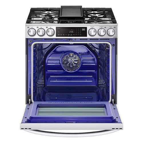 LG - 30-in Wide 6.3 Cu. Ft. Smart Slide-In Gas True Convection Range with 5 Burners, EasyClean and Air Sous-Vide - Stainless Steel