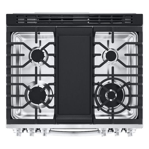 LG - 30-in Wide 6.3 Cu. Ft. Smart Slide-In Gas True Convection Range with 5 Burners, EasyClean and Air Sous-Vide - Stainless Steel