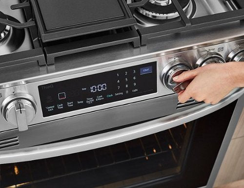 LG - 30-in Wide 6.3 Cu. Ft. Smart Slide-In Gas True Convection Range with 5 Burners, EasyClean and Air Sous-Vide - Stainless Steel
