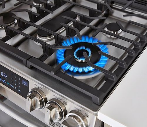LG - 30-in Wide 6.3 Cu. Ft. Smart Slide-In Gas True Convection Range with 5 Burners, EasyClean and Air Sous-Vide - Stainless Steel