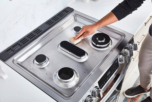 LG - 30-in Wide 6.3 Cu. Ft. Smart Slide-In Gas True Convection Range with 5 Burners, EasyClean and Air Sous-Vide - Stainless Steel