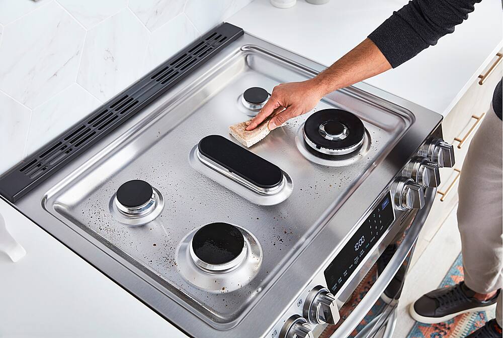 LG - 30-in Wide 6.3 Cu. Ft. Smart Slide-In Gas True Convection Range with 5 Burners, EasyClean and Air Sous-Vide - Stainless Steel