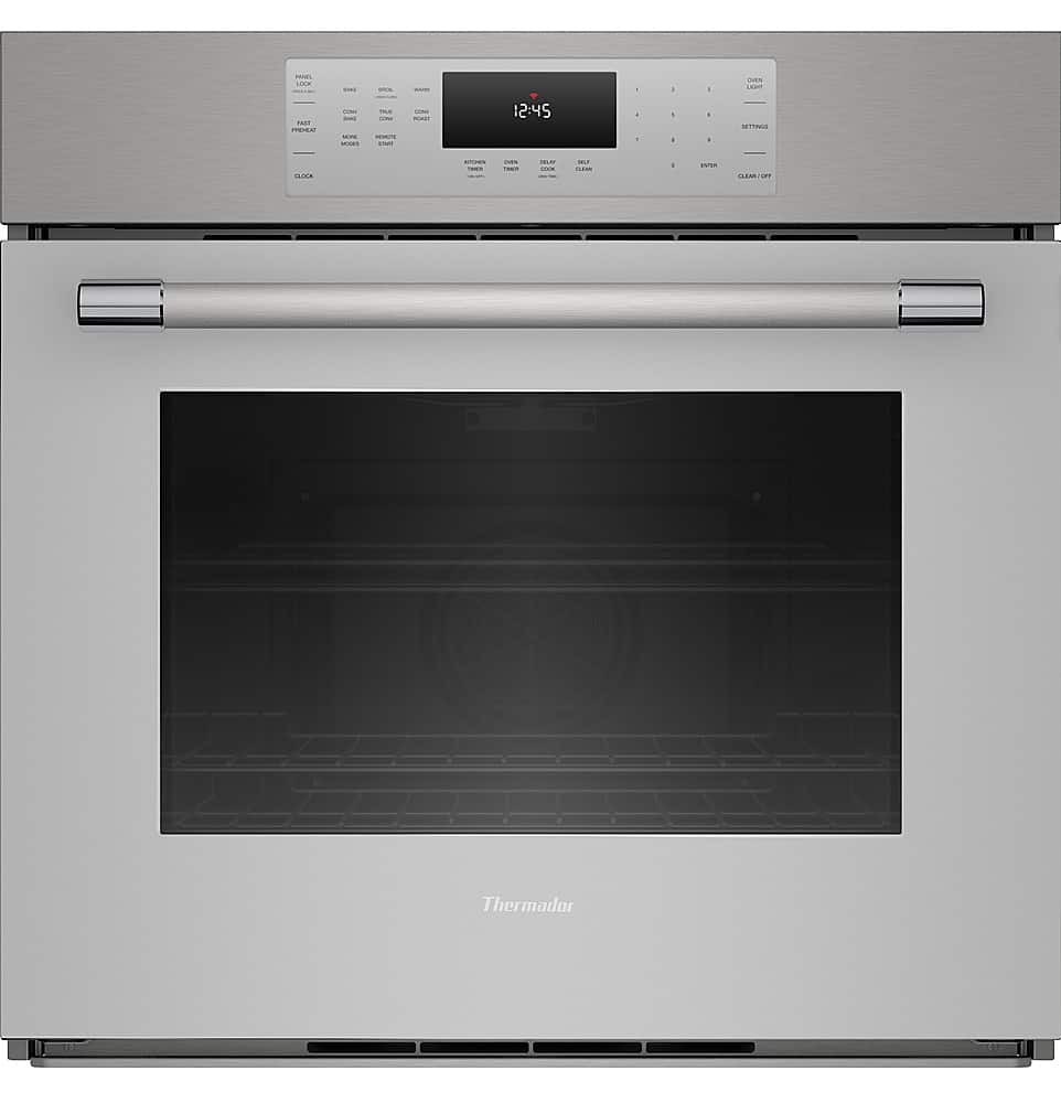 Thermador - Masterpiece 30" 4.6 Cu. Ft. Built-In Single Electric Smart Wall Oven with True Convection and Professional Handle - Stainless Steel