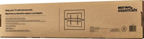 Best Buy essentials™ - Fixed TV Wall Mount for Most 37–90" TVs - Black