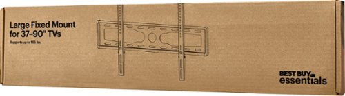 Best Buy essentials™ - Fixed TV Wall Mount for Most 37–90" TVs - Black