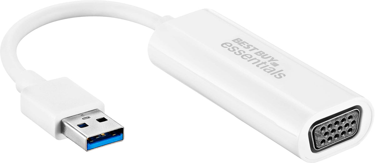 Best Buy essentials™ - USB to VGA Adapter - White