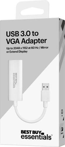 Best Buy essentials™ - USB to VGA Adapter - White