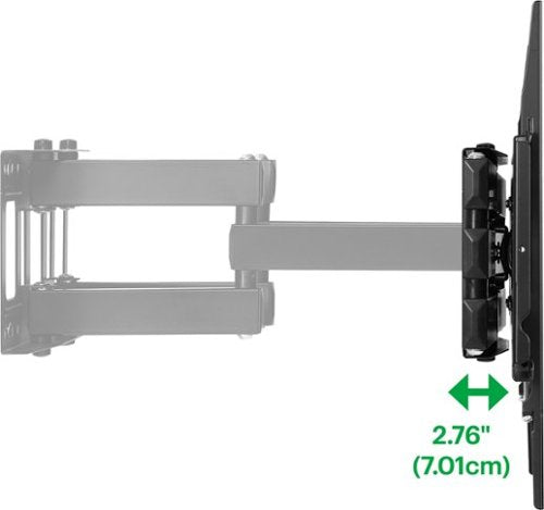 Best Buy essentials™ - Full Motion TV Wall Mount for 47–84" TVs - Black