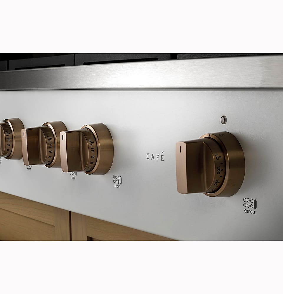 Café - 48" Built-In Gas Cooktop with 6 Burners, Customizable - Matte White