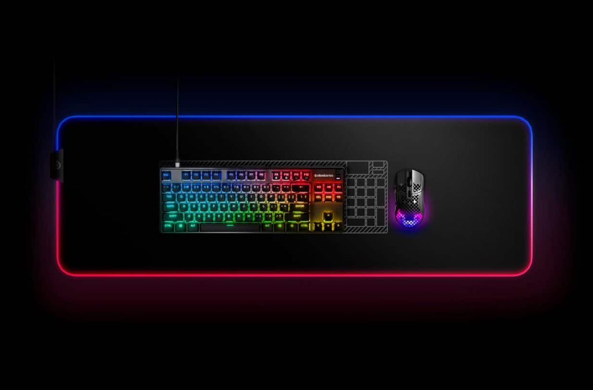 SteelSeries - Apex 9 TKL Wired Optical OptiPoint Adjustable Actuation Switch Gaming Keyboard with Rapid Tap - Black