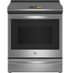 GE Profile - 30 in. Wide 5 Elements 5.3 Cu. Ft. Slide-In Electric Induction True Convection Range with No Preheat Air Fry and Wi-Fi - Stainless Steel