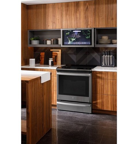 GE Profile - 30 in. Wide 5 Elements 5.3 Cu. Ft. Slide-In Electric Induction True Convection Range with No Preheat Air Fry and Wi-Fi - Stainless Steel