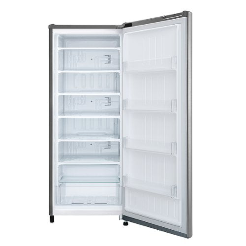 LG - 5.8 Cu. Ft. Upright Freezer with Direct Cooling System - PrintProof Stainless Steel Look