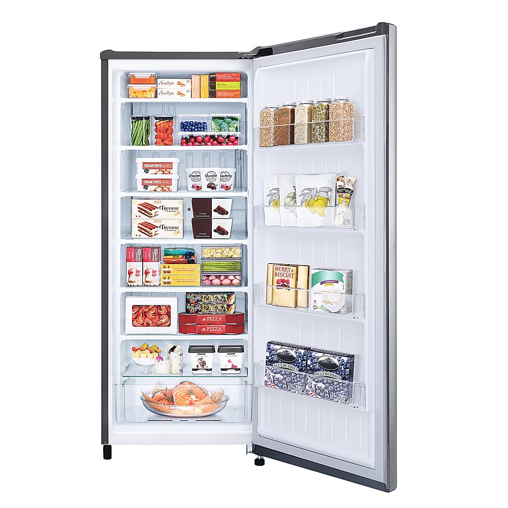 LG - 5.8 Cu. Ft. Upright Freezer with Direct Cooling System - PrintProof Stainless Steel Look
