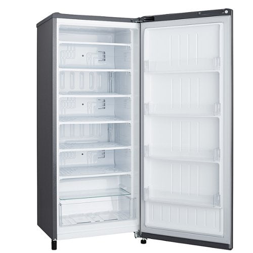 LG - 5.8 Cu. Ft. Upright Freezer with Direct Cooling System - PrintProof Stainless Steel Look