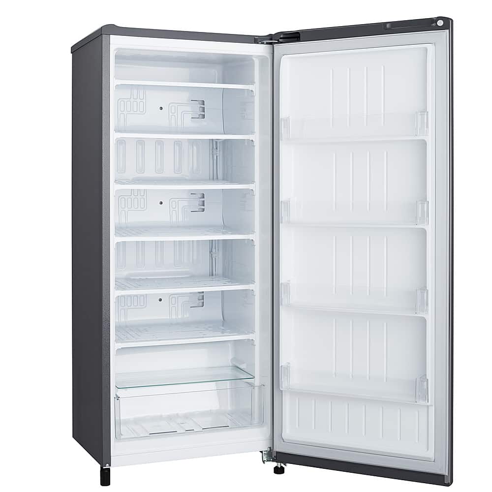 LG - 5.8 Cu. Ft. Upright Freezer with Direct Cooling System - PrintProof Stainless Steel Look