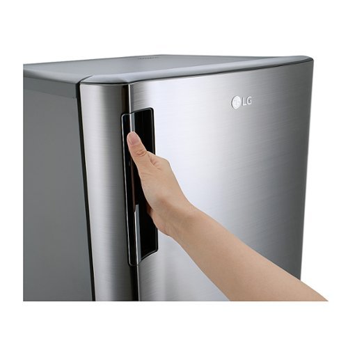 LG - 5.8 Cu. Ft. Upright Freezer with Direct Cooling System - PrintProof Stainless Steel Look
