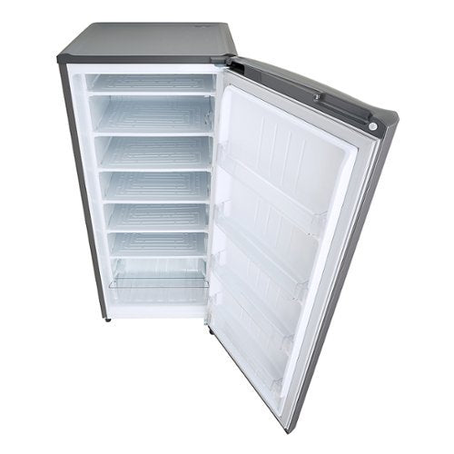 LG - 5.8 Cu. Ft. Upright Freezer with Direct Cooling System - PrintProof Stainless Steel Look