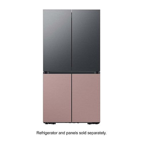 Samsung - Bespoke 4-Door Flex Refrigerator Panel - Top Panel - Matte Black Steel
