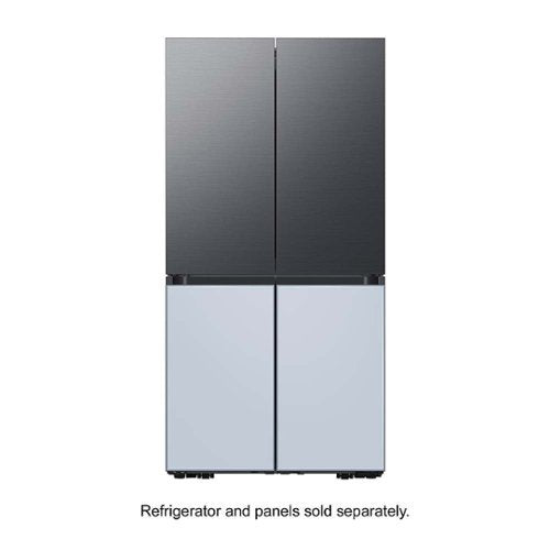 Samsung - Bespoke 4-Door Flex Refrigerator Panel - Top Panel - Matte Black Steel
