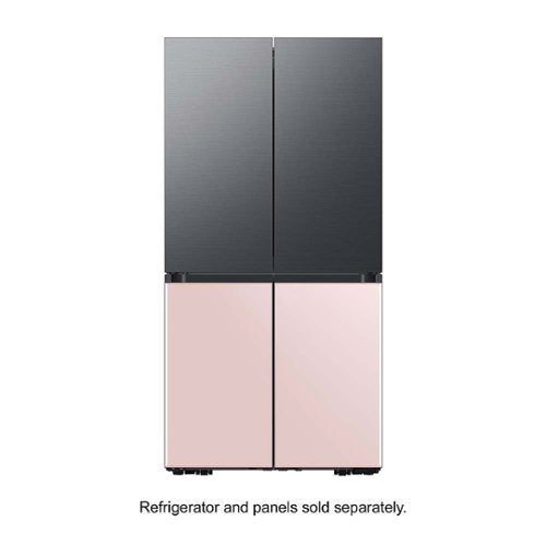 Samsung - Bespoke 4-Door Flex Refrigerator Panel - Top Panel - Matte Black Steel