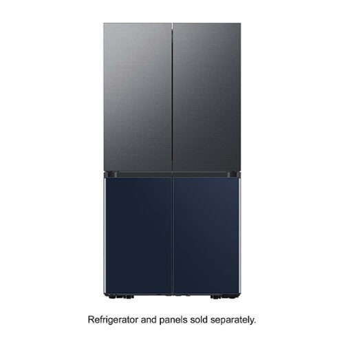 Samsung - Bespoke 4-Door Flex Refrigerator Panel - Top Panel - Matte Black Steel