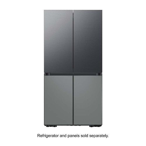 Samsung - Bespoke 4-Door Flex Refrigerator Panel - Top Panel - Matte Black Steel