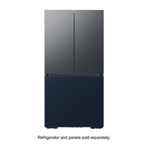 Samsung - Bespoke 4-Door Flex Refrigerator Panel - Top Panel - Matte Black Steel
