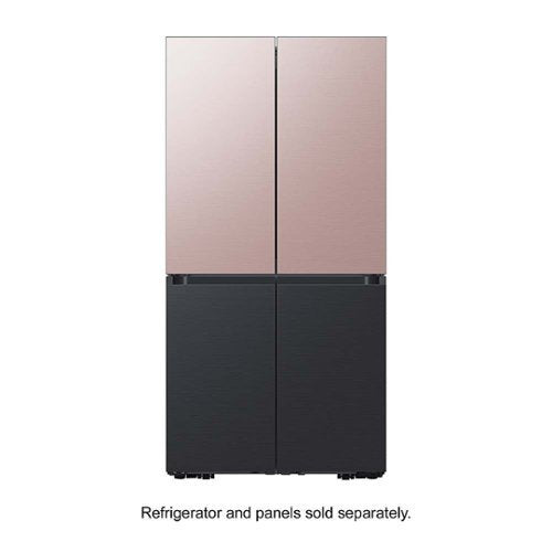Samsung - Bespoke 4-Door Flex Refrigerator Panel- Bottom Panel - Matte Black Steel