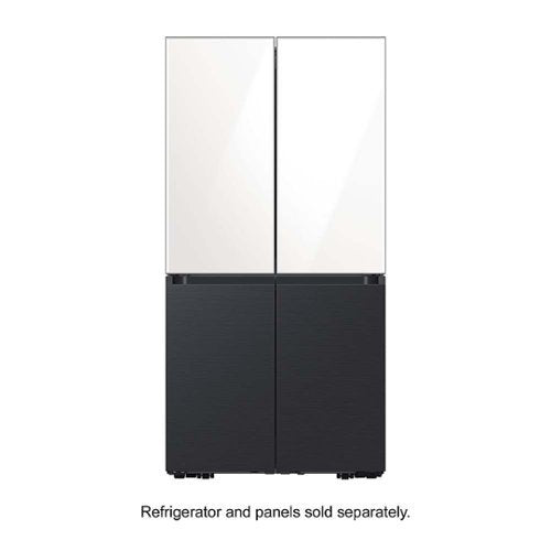 Samsung - Bespoke 4-Door Flex Refrigerator Panel- Bottom Panel - Matte Black Steel