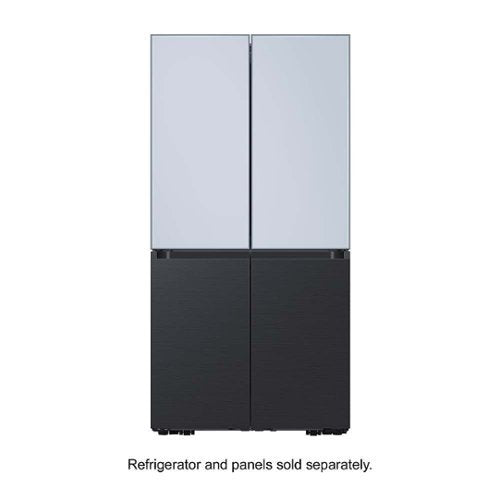Samsung - Bespoke 4-Door Flex Refrigerator Panel- Bottom Panel - Matte Black Steel