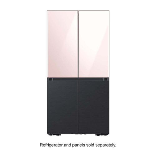 Samsung - Bespoke 4-Door Flex Refrigerator Panel- Bottom Panel - Matte Black Steel