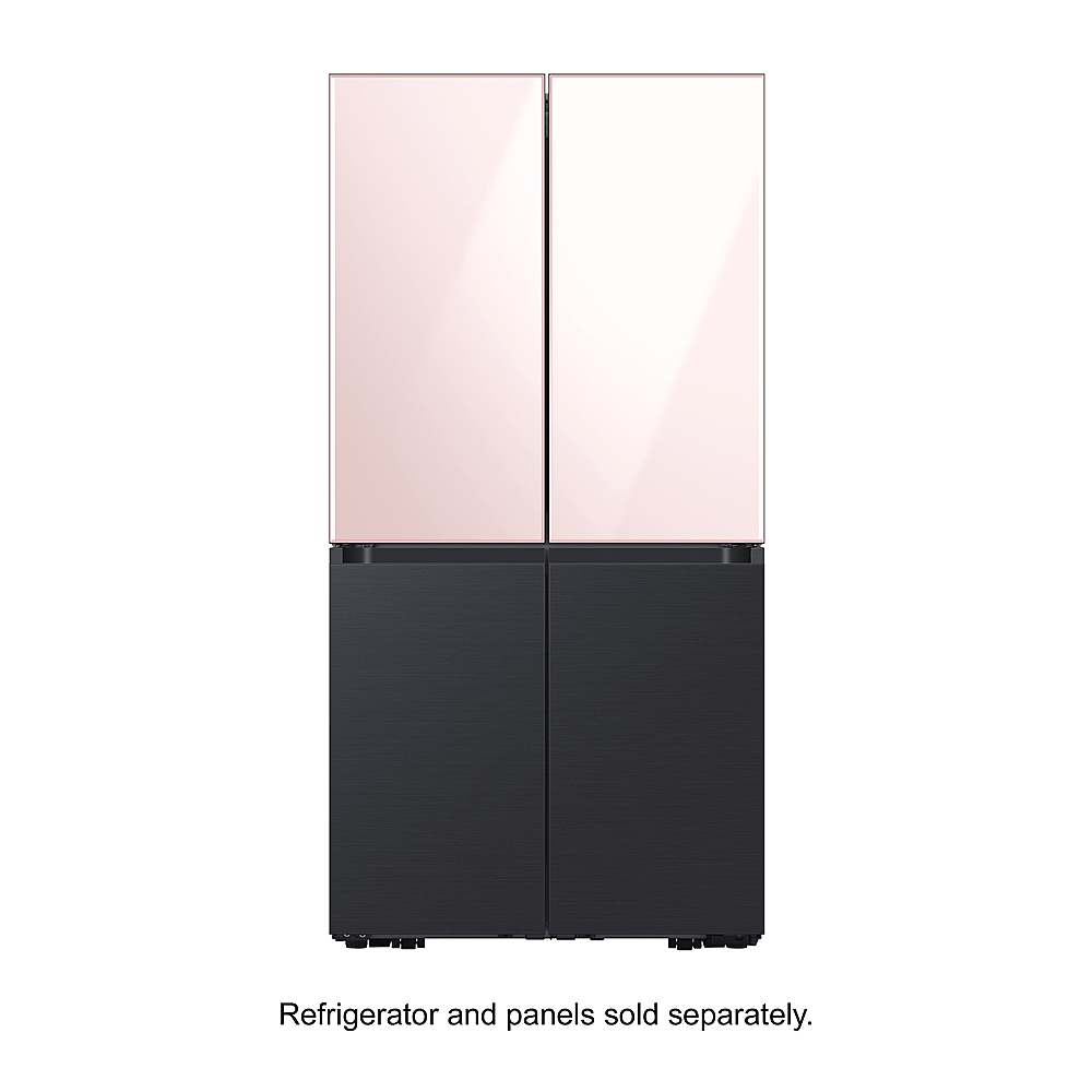 Samsung - Bespoke 4-Door Flex Refrigerator Panel- Bottom Panel - Matte Black Steel