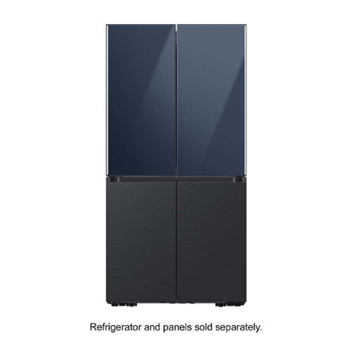 Samsung - Bespoke 4-Door Flex Refrigerator Panel- Bottom Panel - Matte Black Steel