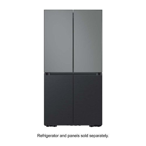 Samsung - Bespoke 4-Door Flex Refrigerator Panel- Bottom Panel - Matte Black Steel