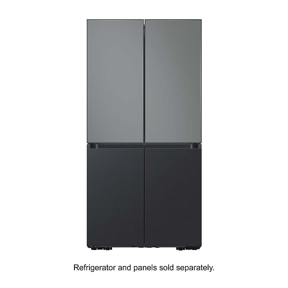 Samsung - Bespoke 4-Door Flex Refrigerator Panel- Bottom Panel - Matte Black Steel