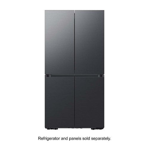 Samsung - Bespoke 4-Door Flex Refrigerator Panel- Bottom Panel - Matte Black Steel