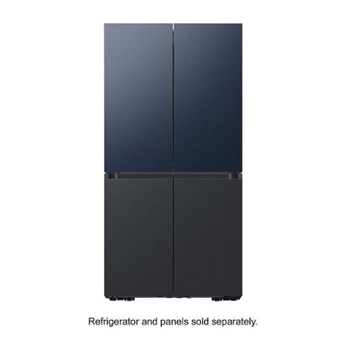 Samsung - Bespoke 4-Door Flex Refrigerator Panel- Bottom Panel - Matte Black Steel