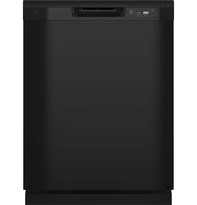 GE - 24" Front Control Built-In Plastic Tub Dishwasher with Extra Heavy Duty Wash Cycle and 60dBA - Black